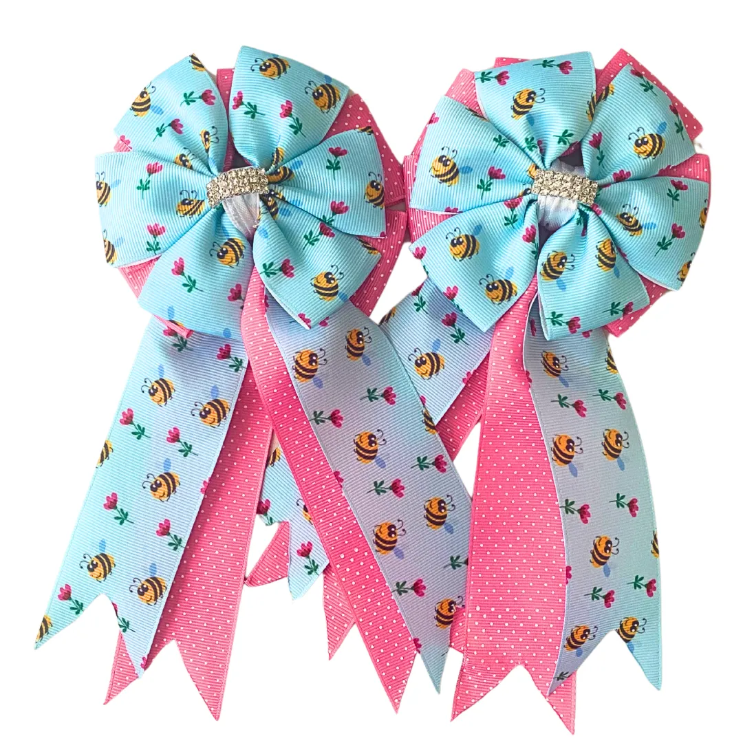 * Show Bows: Itty Bitty Bees Pink • NEW