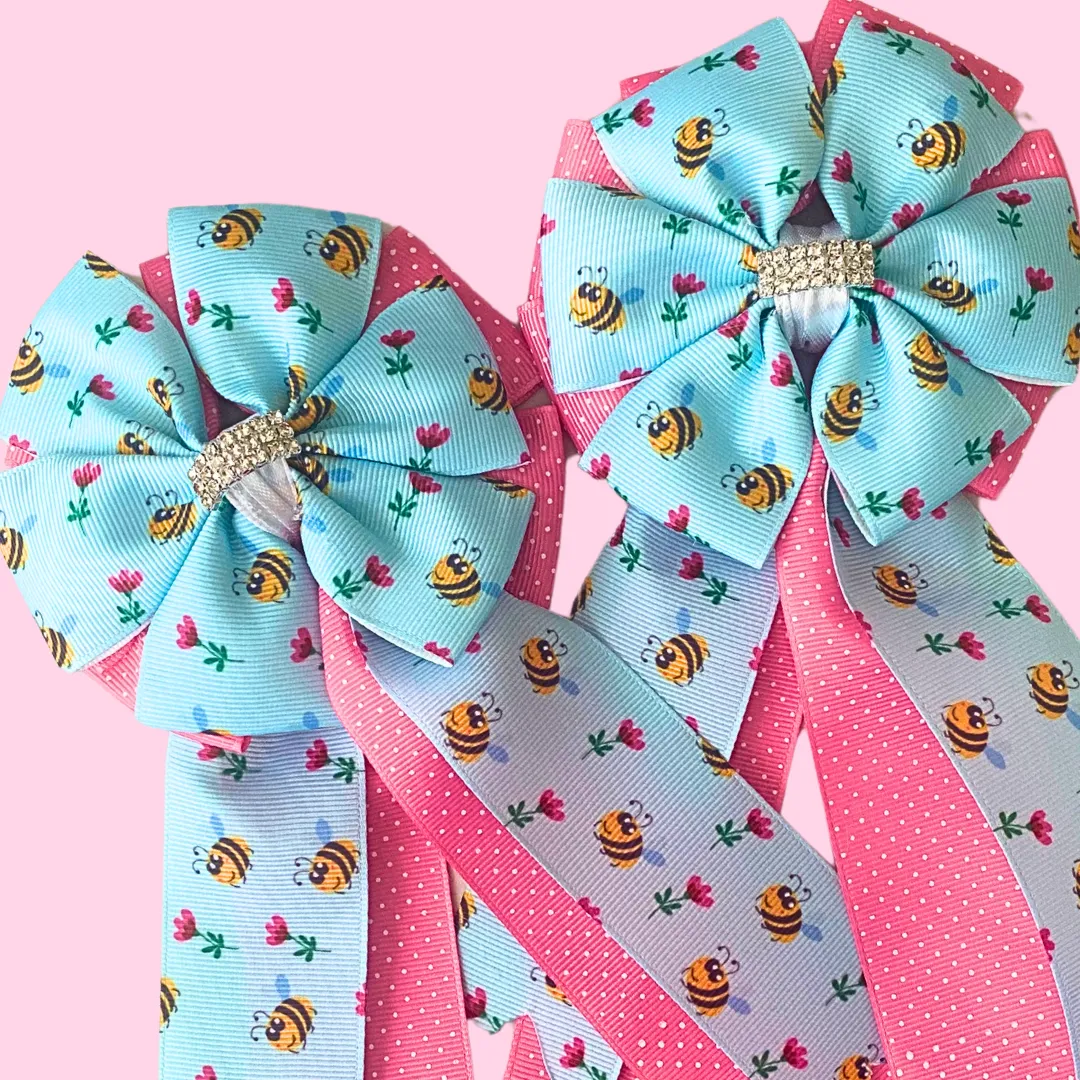 * Show Bows: Itty Bitty Bees Pink • NEW