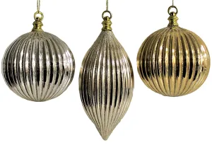 100MM Shatterproof Silver/Gold Ball/Finial Ornaments