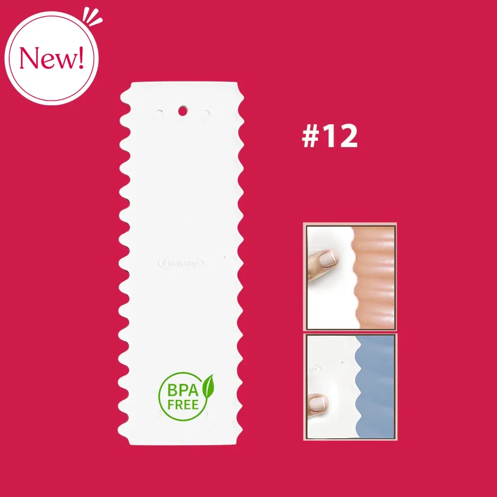 2-Sided Plastic Cake Decorating Comb #12 (3" X 9")