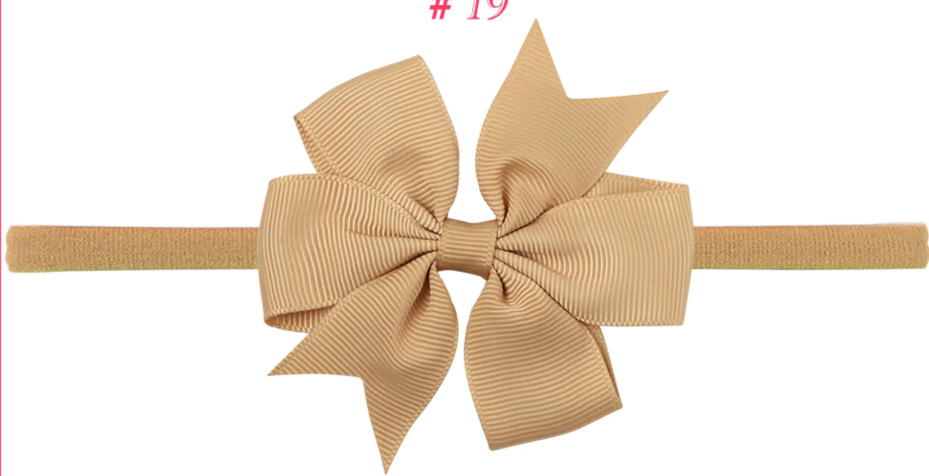 3 Inch double Pinwheel Bows on Nylon Headband