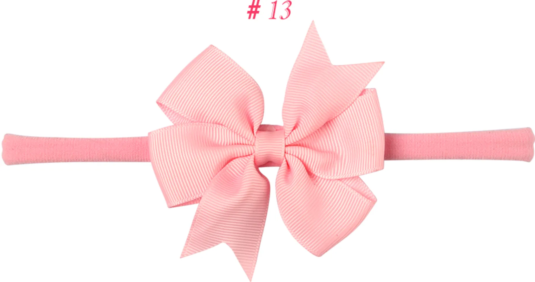 3 Inch double Pinwheel Bows on Nylon Headband