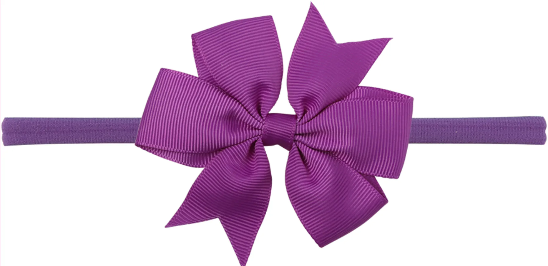 3 Inch double Pinwheel Bows on Nylon Headband