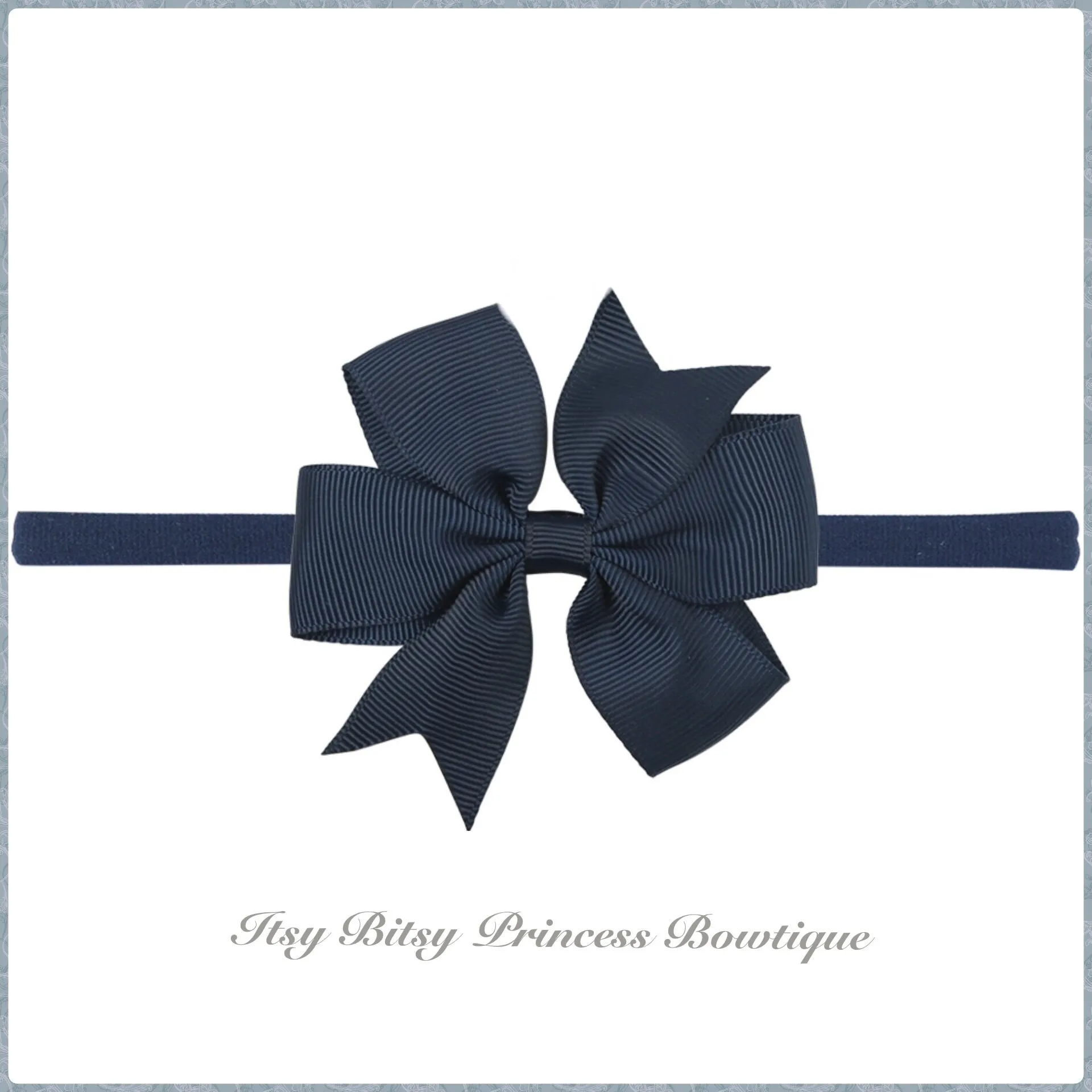 3 Inch double Pinwheel Bows on Nylon Headband