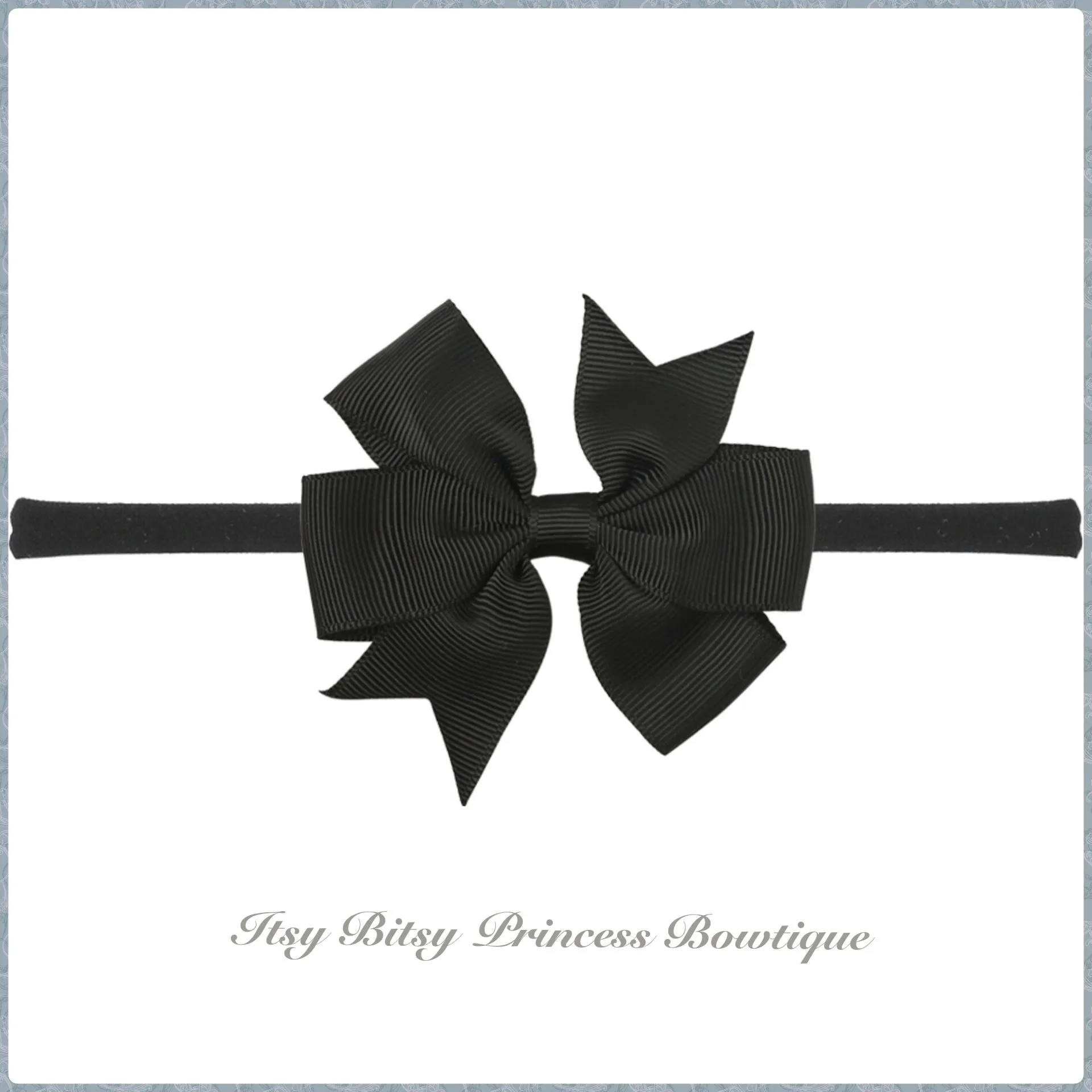 3 Inch double Pinwheel Bows on Nylon Headband