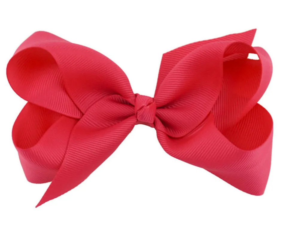 4 Inch bows hair clips