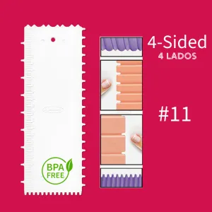 4-Sided Plastic Cake Decorating Comb #11 (3" X 9")