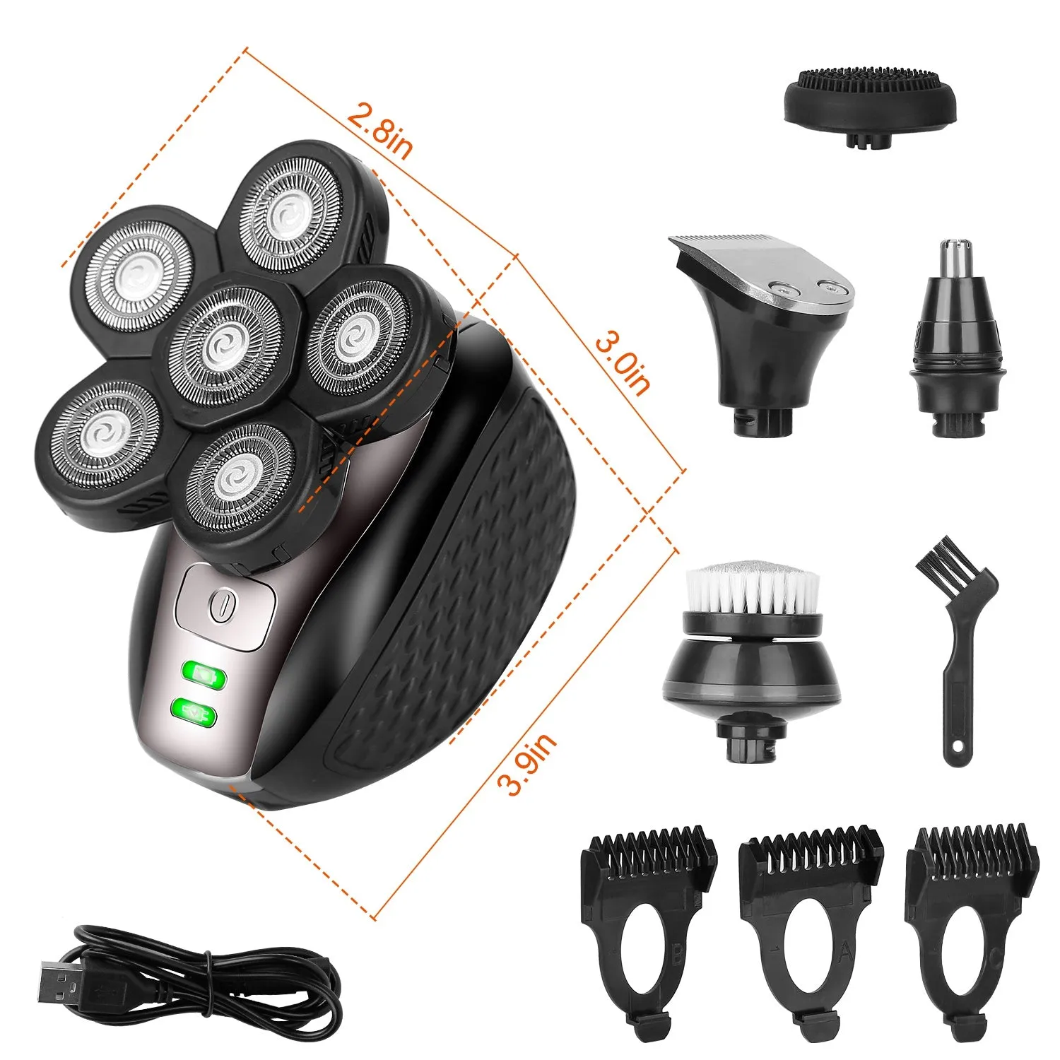 5-in-1 Electric Razor For Bald Men