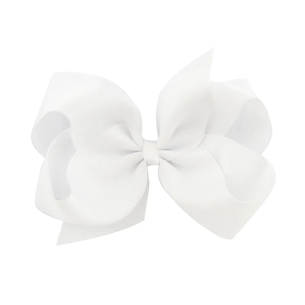 6 Inch bow hairclips