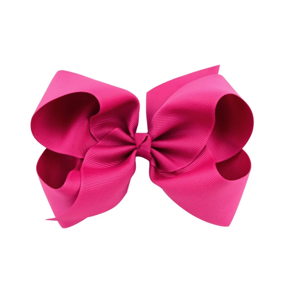 6 Inch bow hairclips