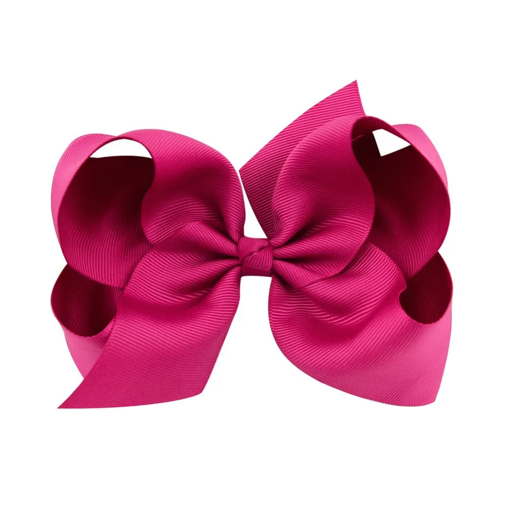 6 Inch bow hairclips