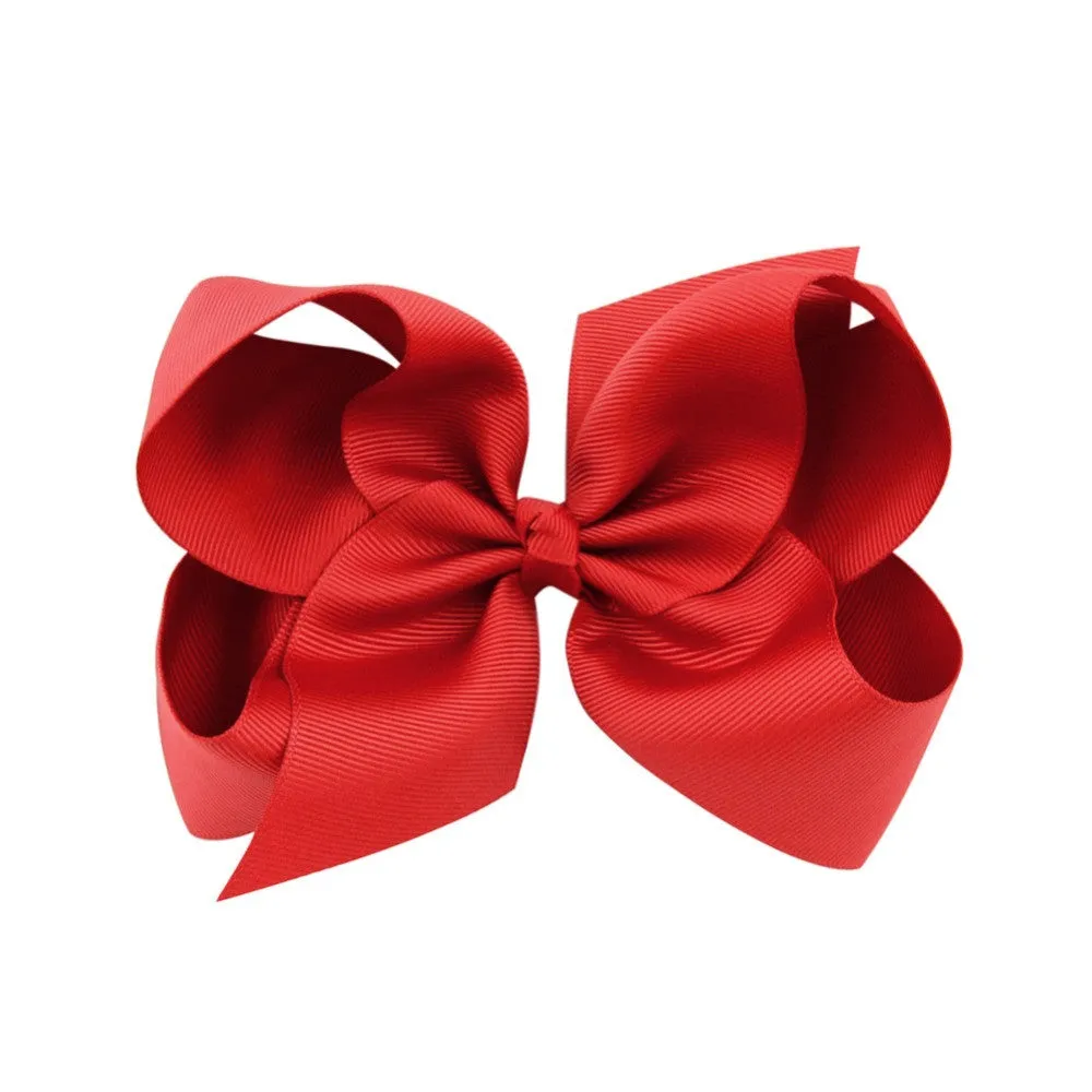 6 Inch bow hairclips