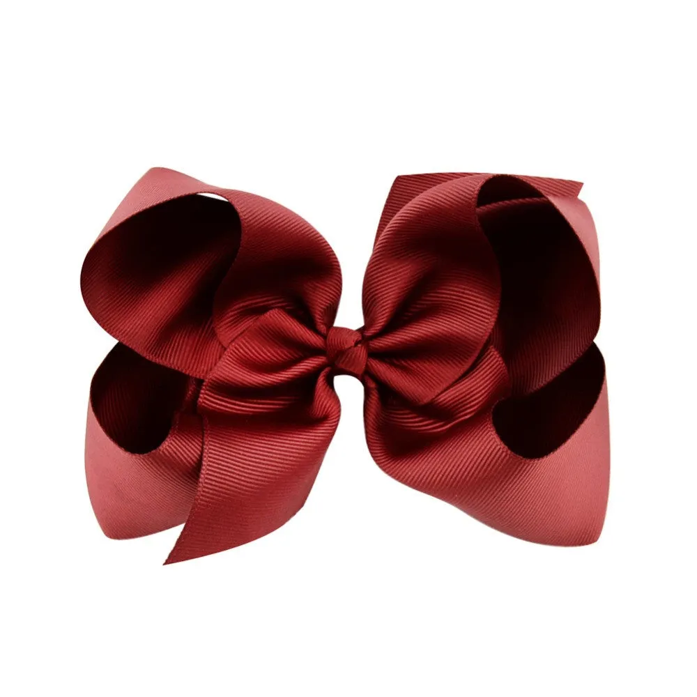 6 Inch bow hairclips