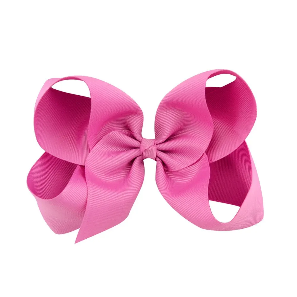 6 Inch bow hairclips