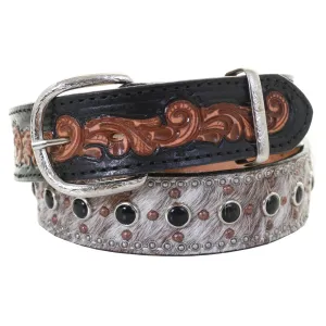 B1137 - Roan Cowhide Belt