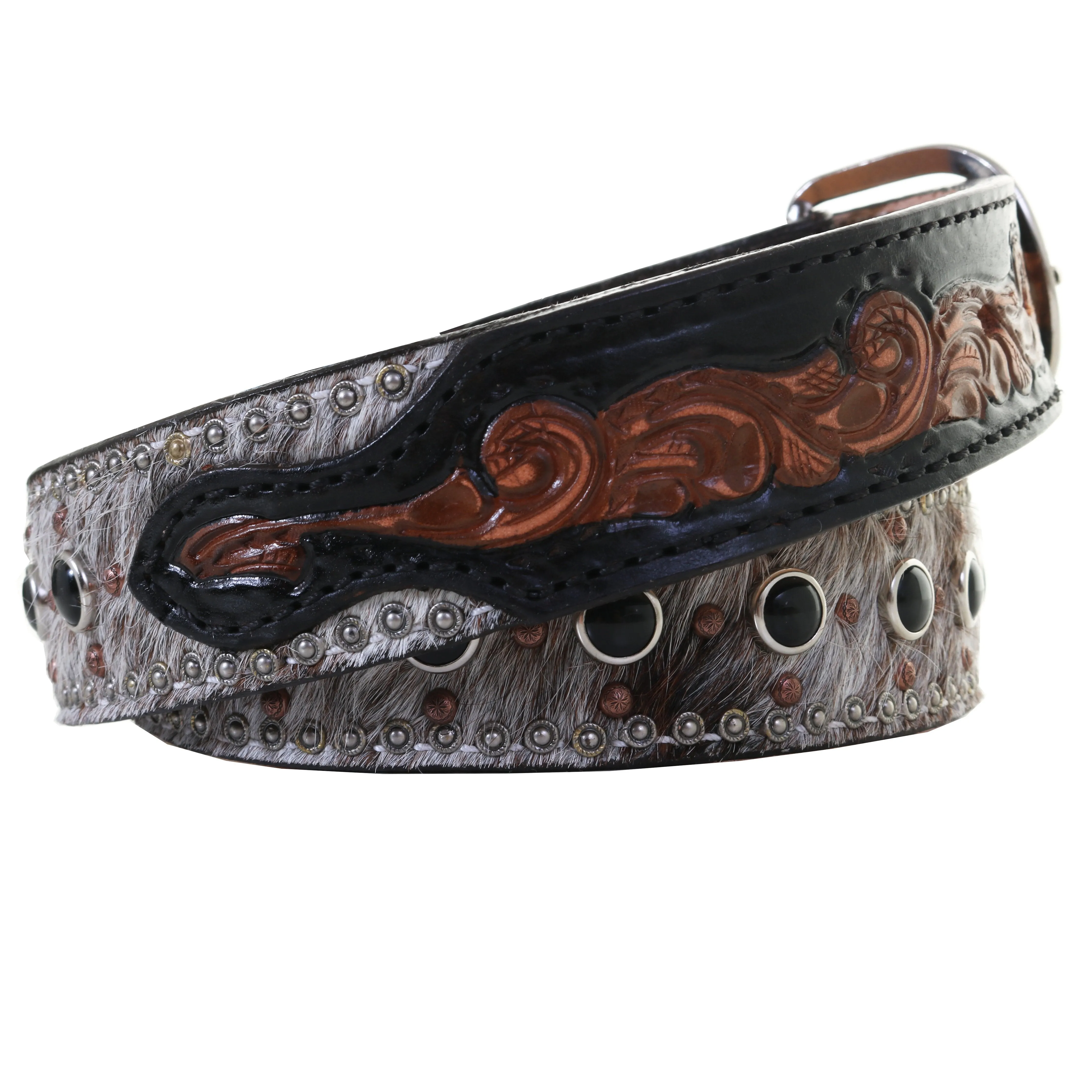 B1137 - Roan Cowhide Belt