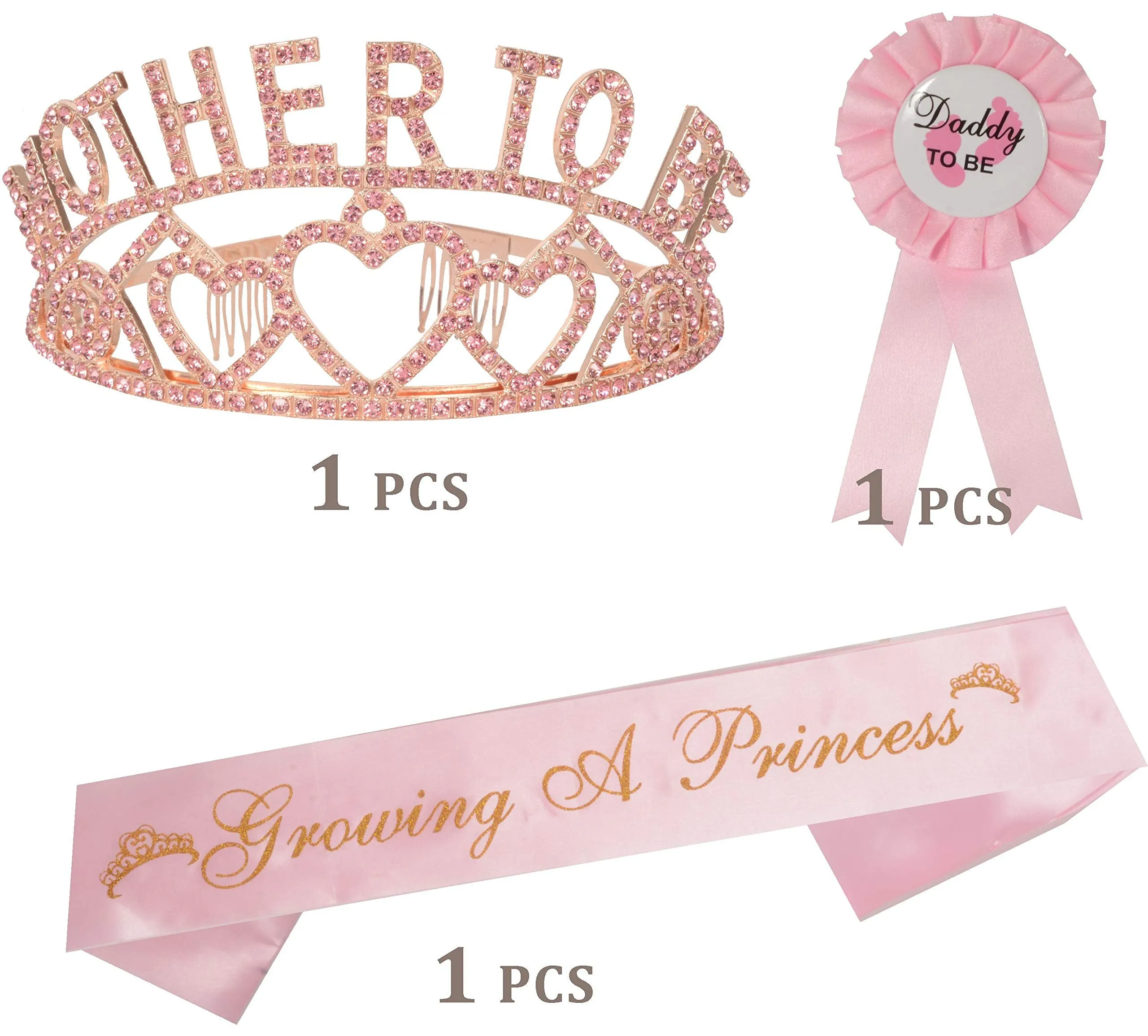 Baby Shower Decoration For Girl, Mom To Be Tiara Crown Pink, Baby Shower For Girl