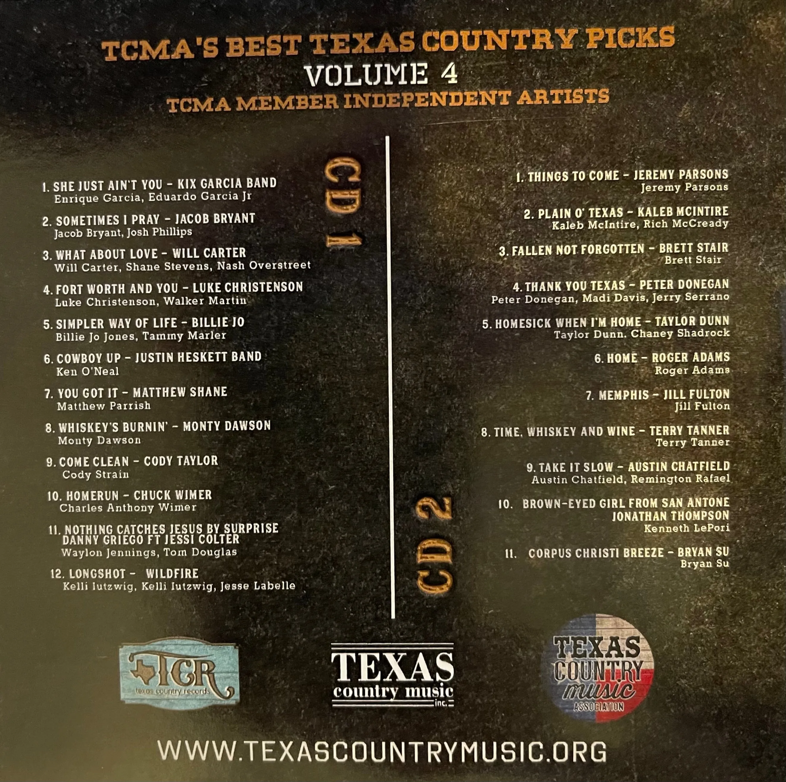 Best Texas Country Picks Volume 4 (Double CD - 23 Tracks - Autographed)