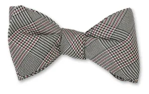 Black/ Cardinal Glen Plaid Bow Tie - B469