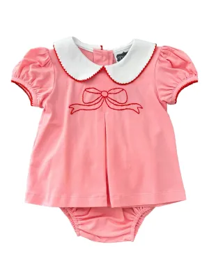 Bow Embroidered Bloomer Set