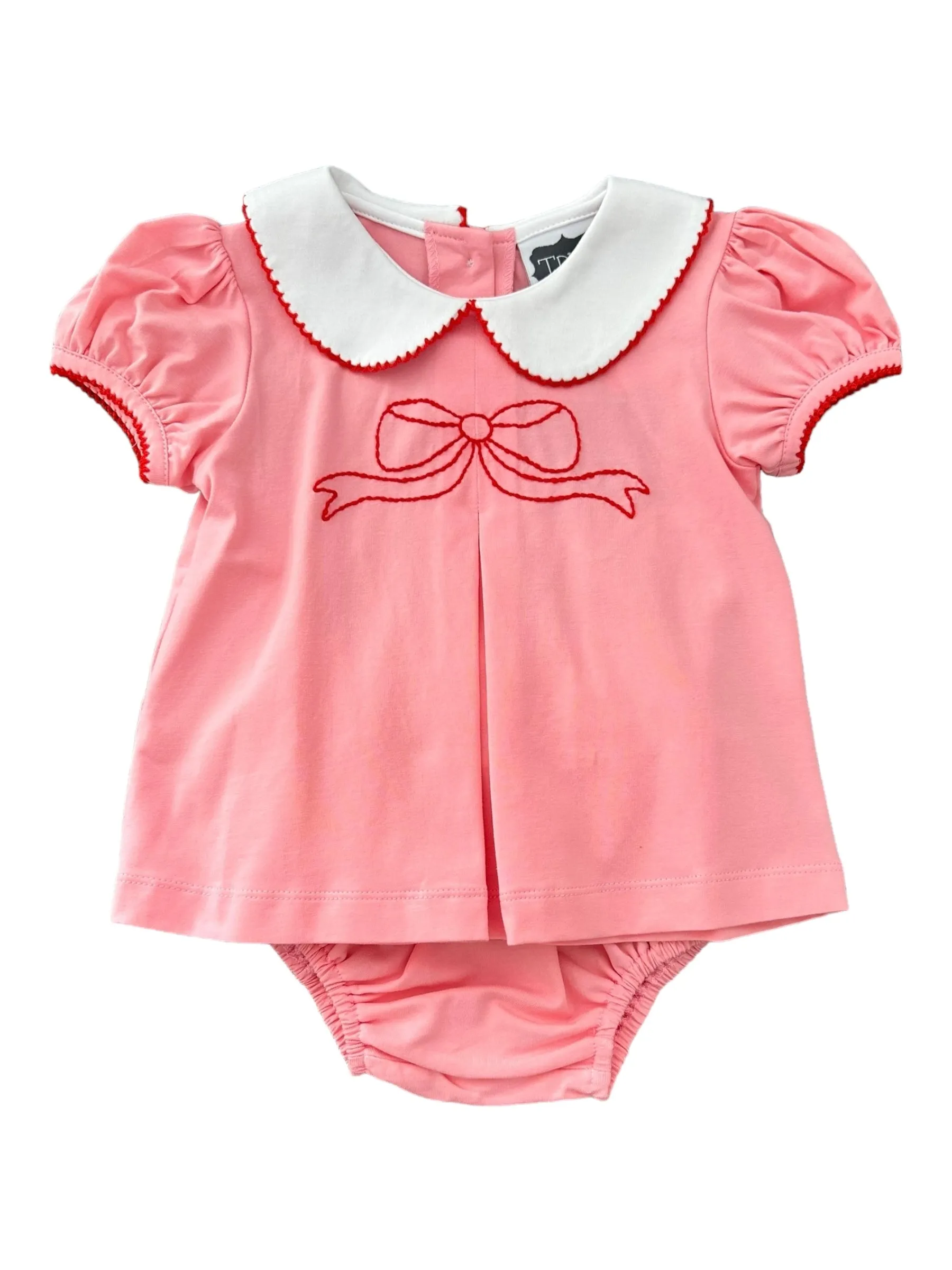 Bow Embroidered Bloomer Set