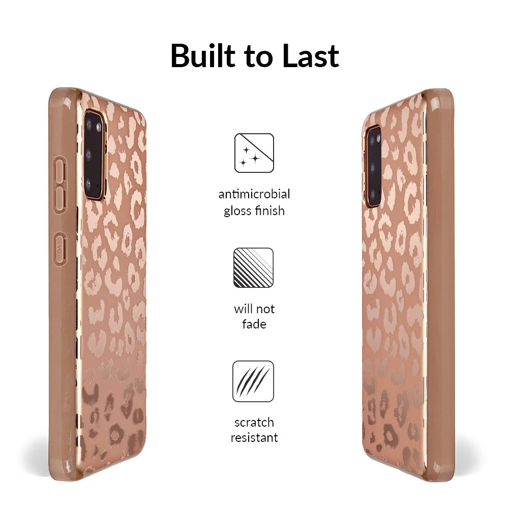 Bronze Chrome Leopard Samsung Case