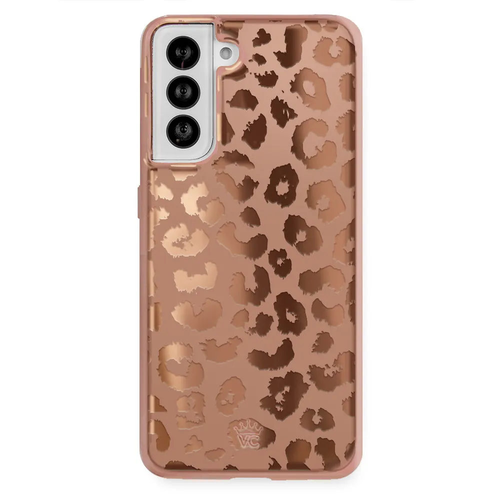 Bronze Chrome Leopard Samsung Case