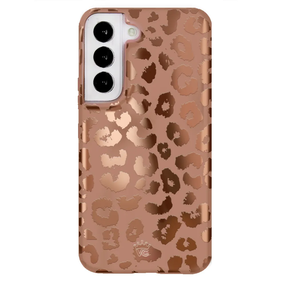 Bronze Chrome Leopard Samsung Case