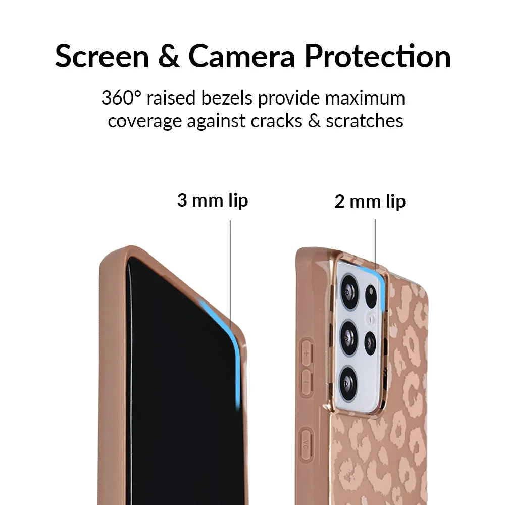 Bronze Chrome Leopard Samsung Case