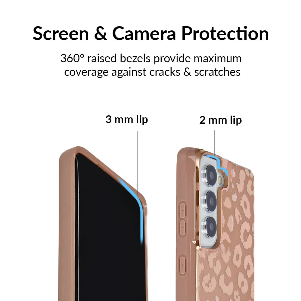 Bronze Chrome Leopard Samsung Case