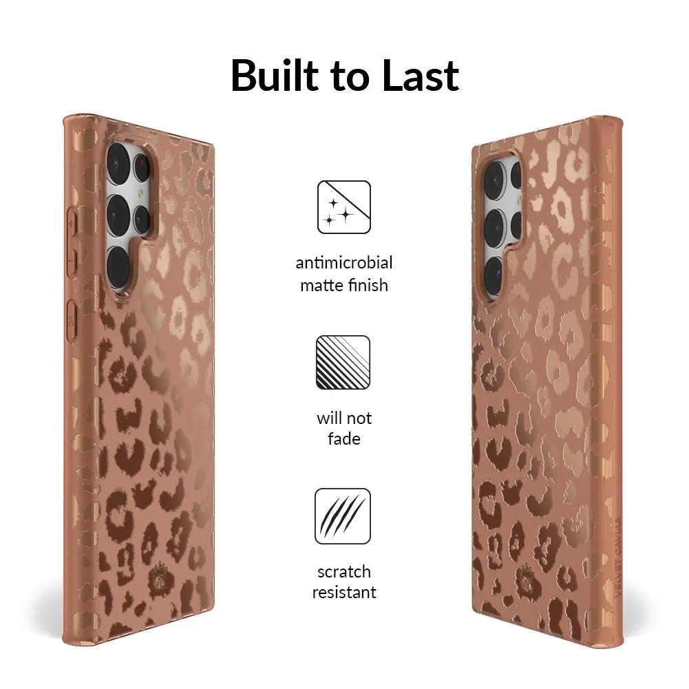 Bronze Chrome Leopard Samsung Case