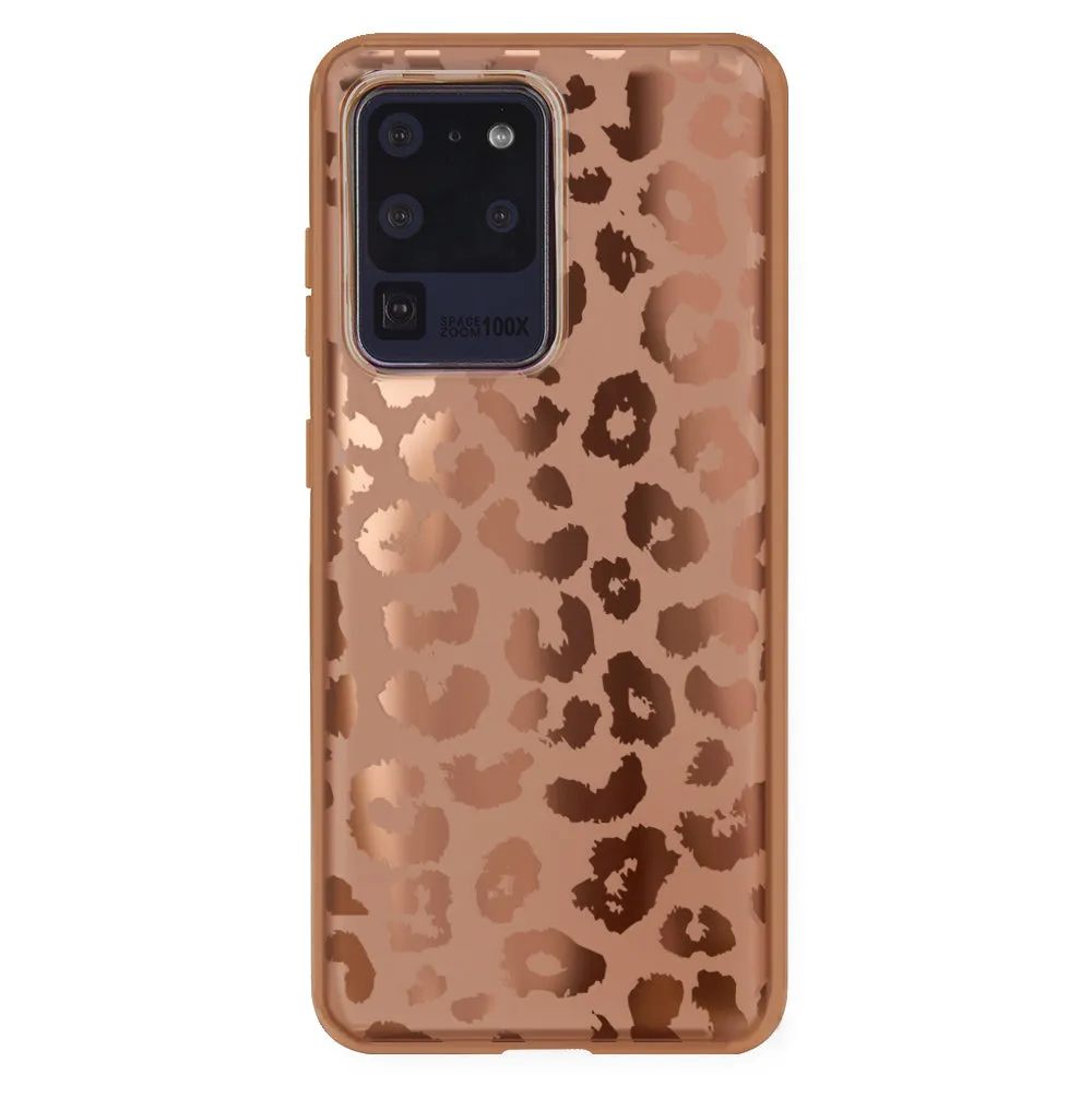 Bronze Chrome Leopard Samsung Case