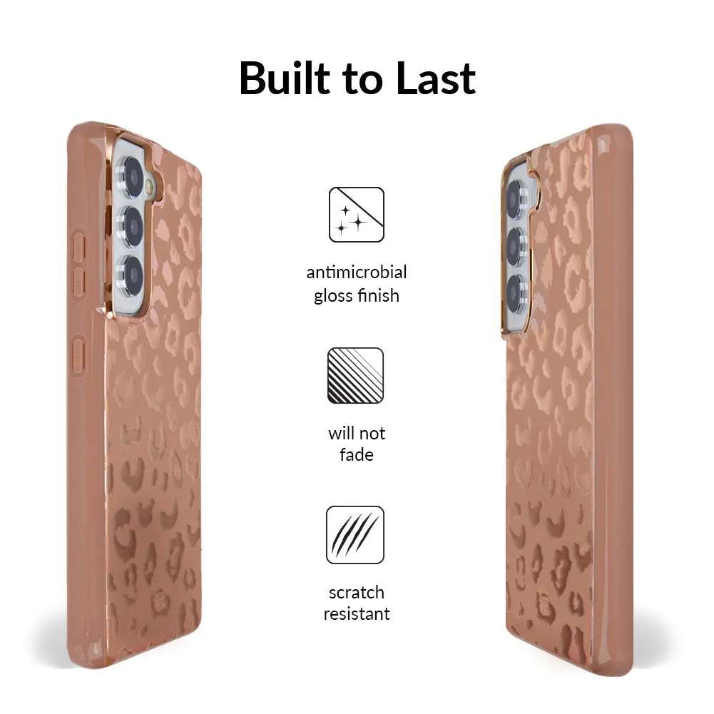 Bronze Chrome Leopard Samsung Case