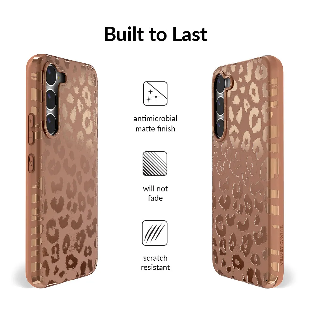 Bronze Chrome Leopard Samsung Case