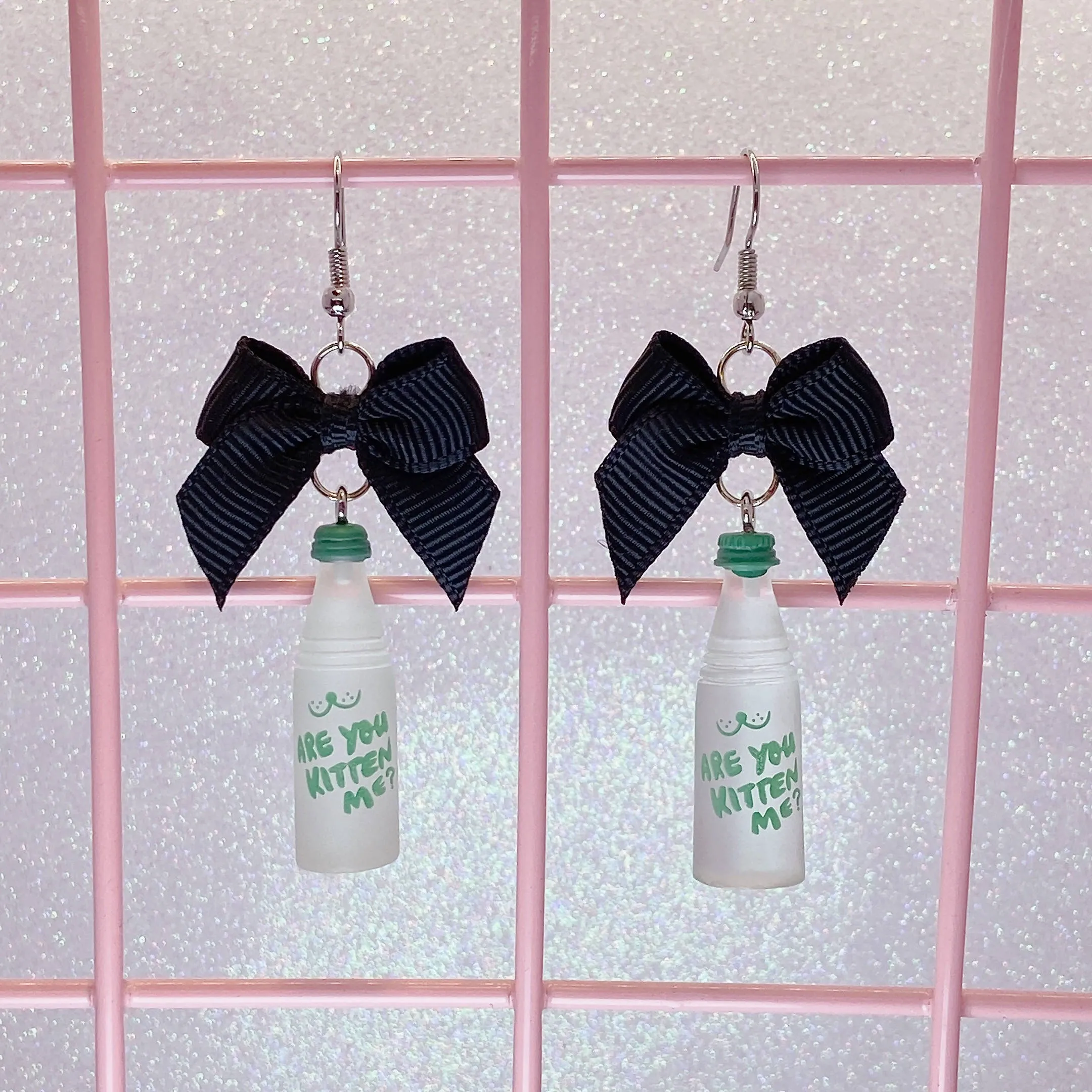 Cat Soda Earrings (3 Colors)