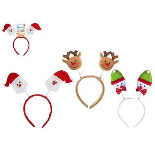 Christmas Head Boppers - Single Assorted Festive Party Headwear Fun Holiday Designs