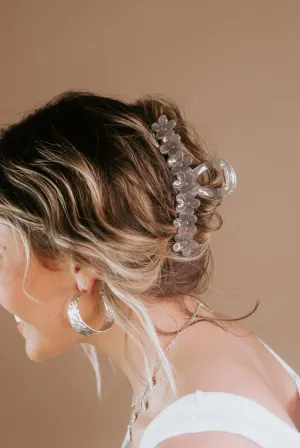 Clear Floral Hair Clip