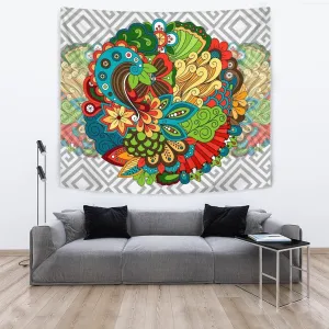 Colorful Mandala Tapestry