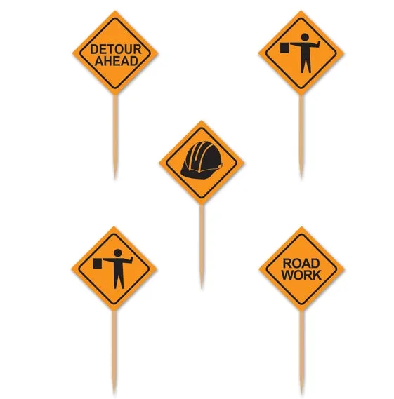 Construction Sign Picks - 50 Pcs.