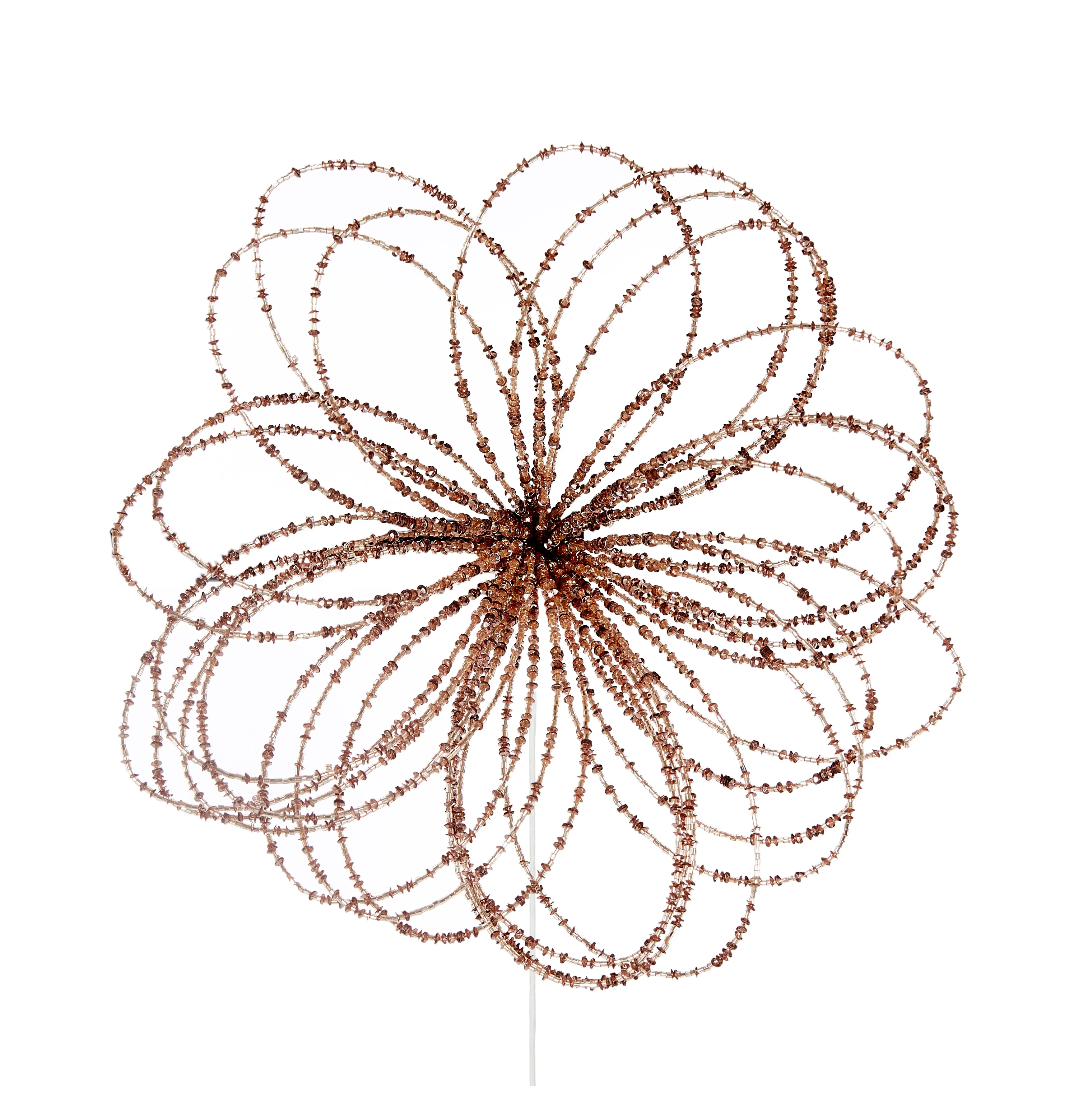 Copper Beaded Flower