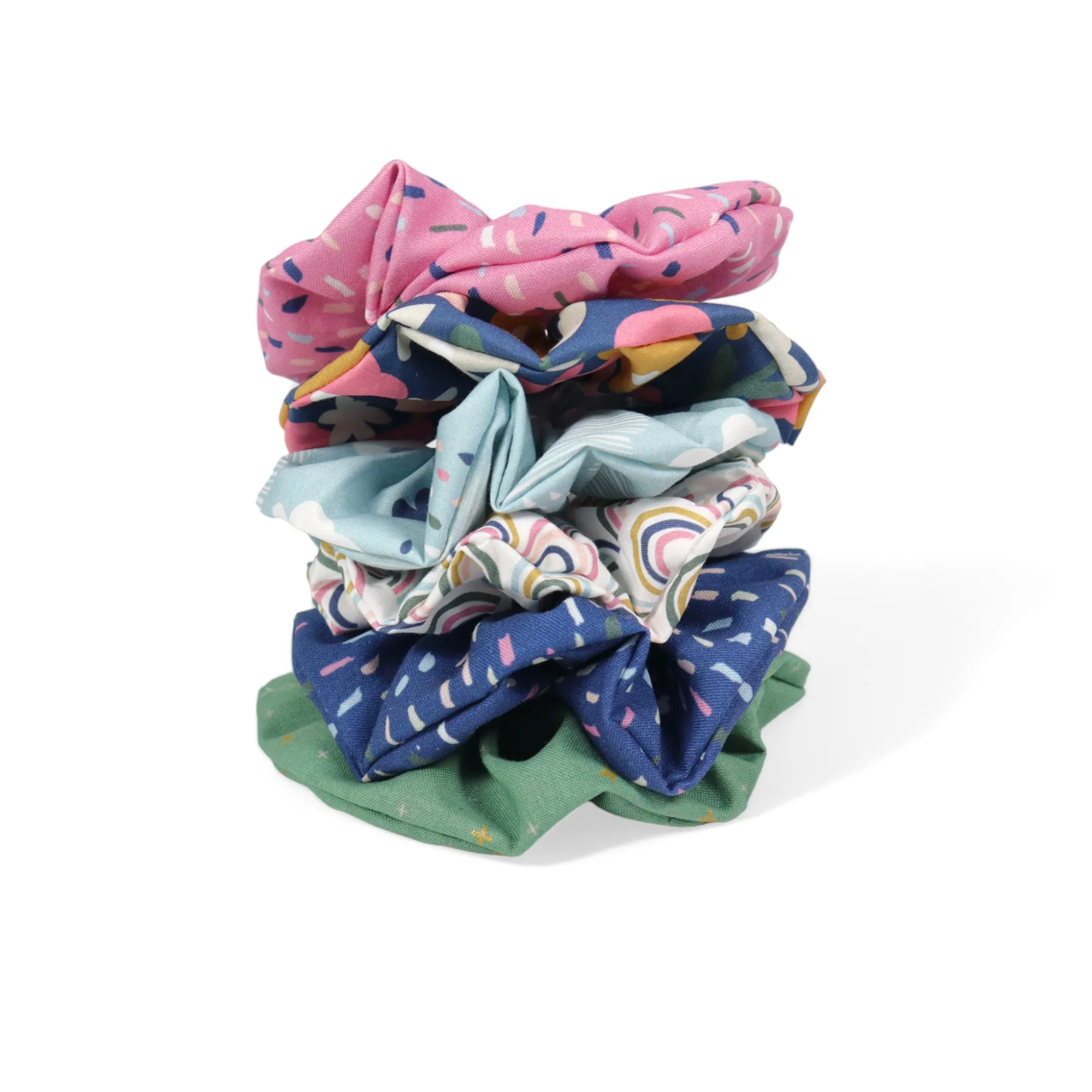 Crosscut Sewing Co. Scrunchie Sewing Kit - Rainbows