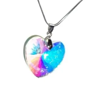 Crystal Heart Reflection Necklace