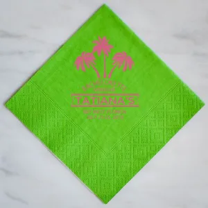 Custom Moire Bachelorette Party Napkins