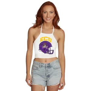 ECU Pirates White Halter Top