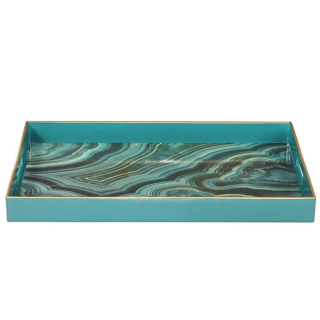 Effra Trays Blue Marbled Look