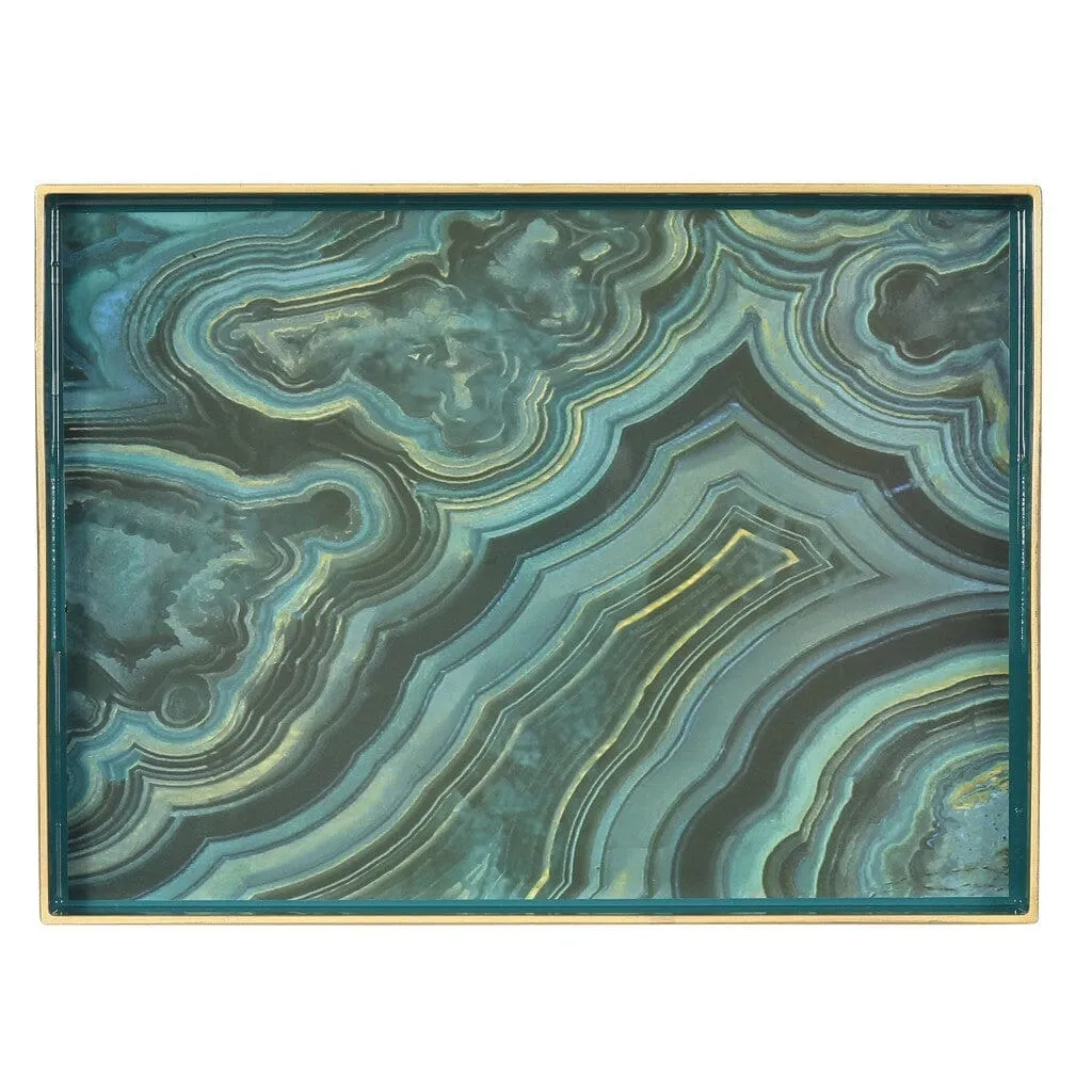 Effra Trays Blue Marbled Look