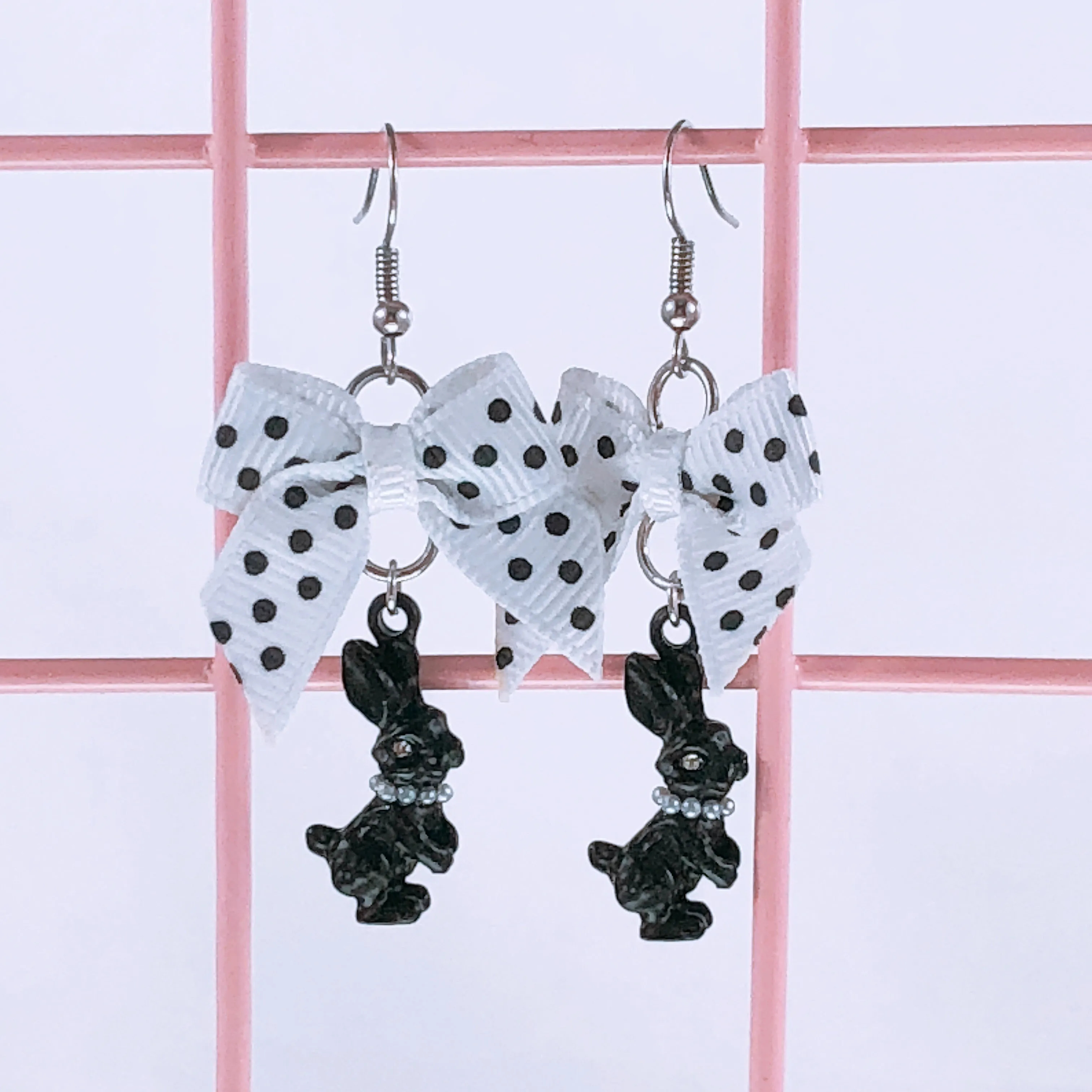 Fancy Pearl Rabbit Earrings