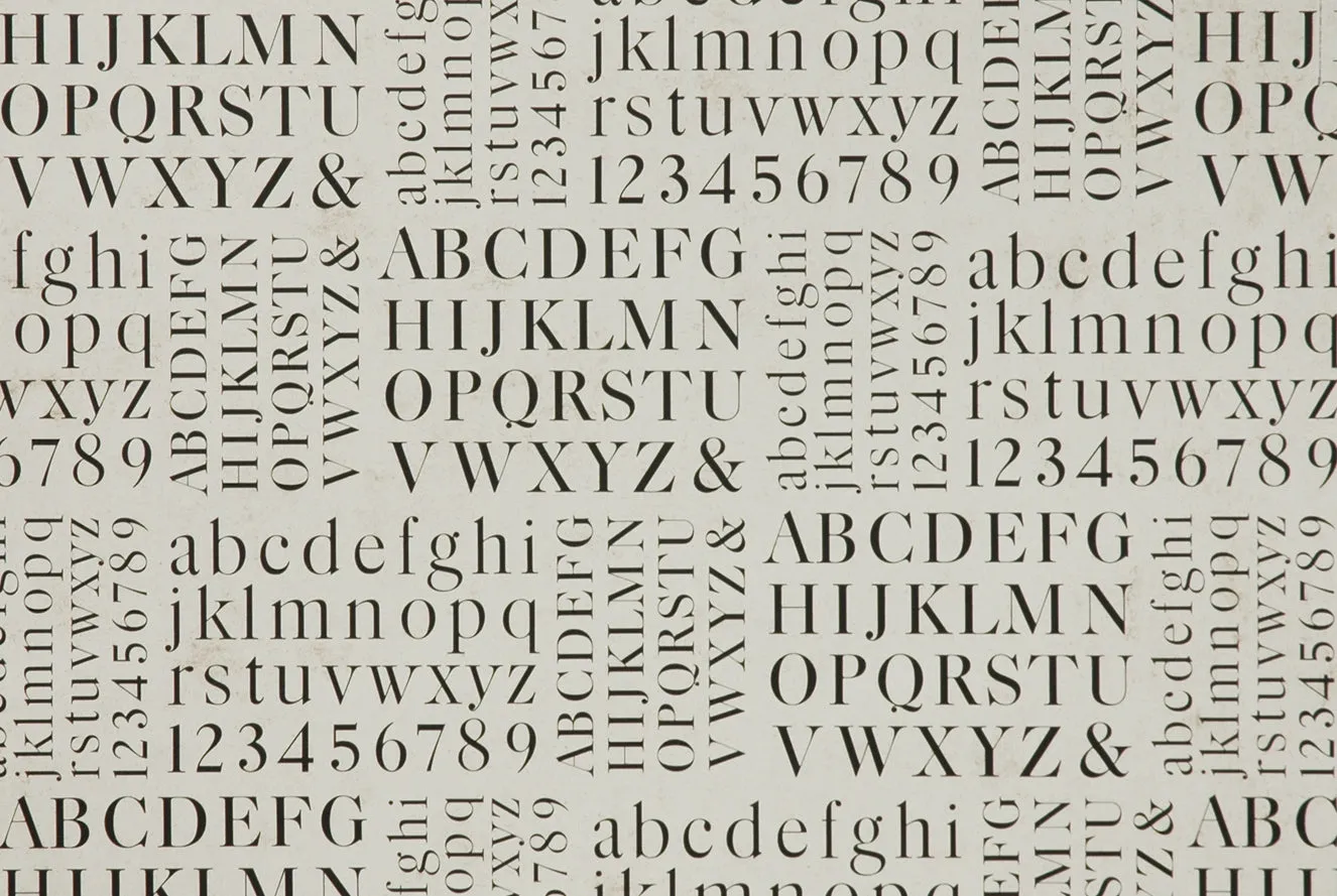 Florentine Print Alphabet Black & White