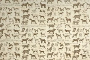 Florentine Print Dog Breeds Brown/White