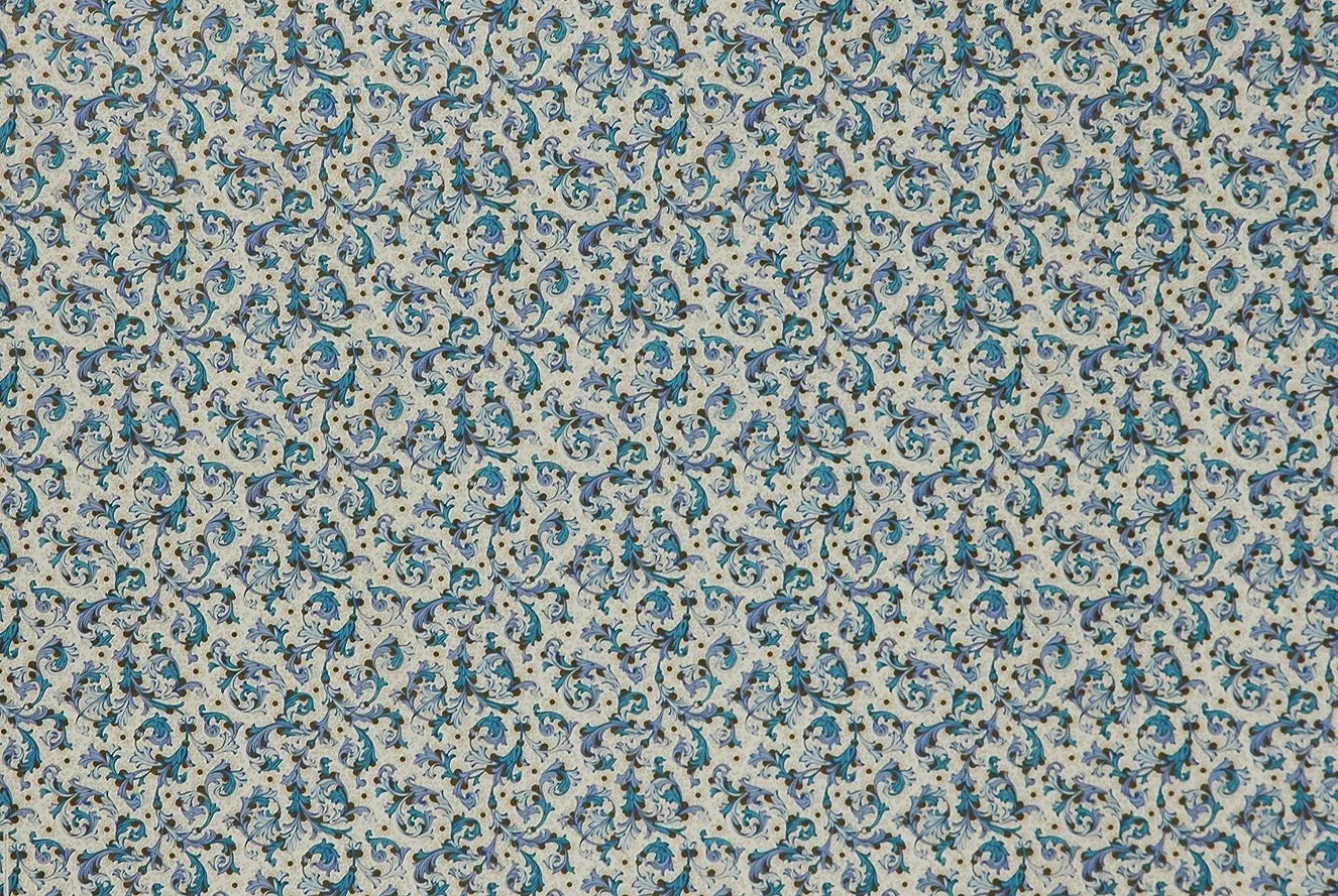 Florentine Print Traditional Blue